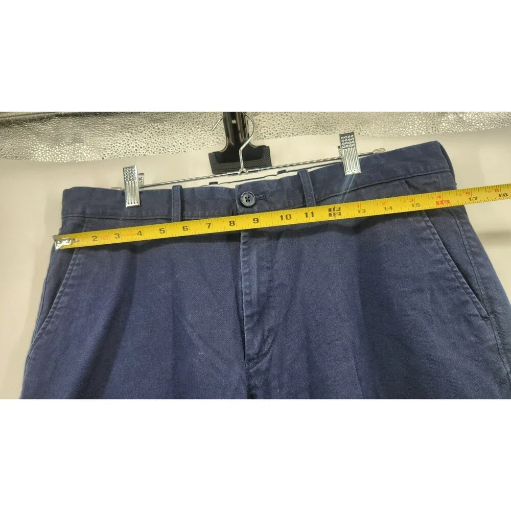 J.CREW Mens 34X30 Navy‎ Blue Flex Straight Chino Cotton Pants